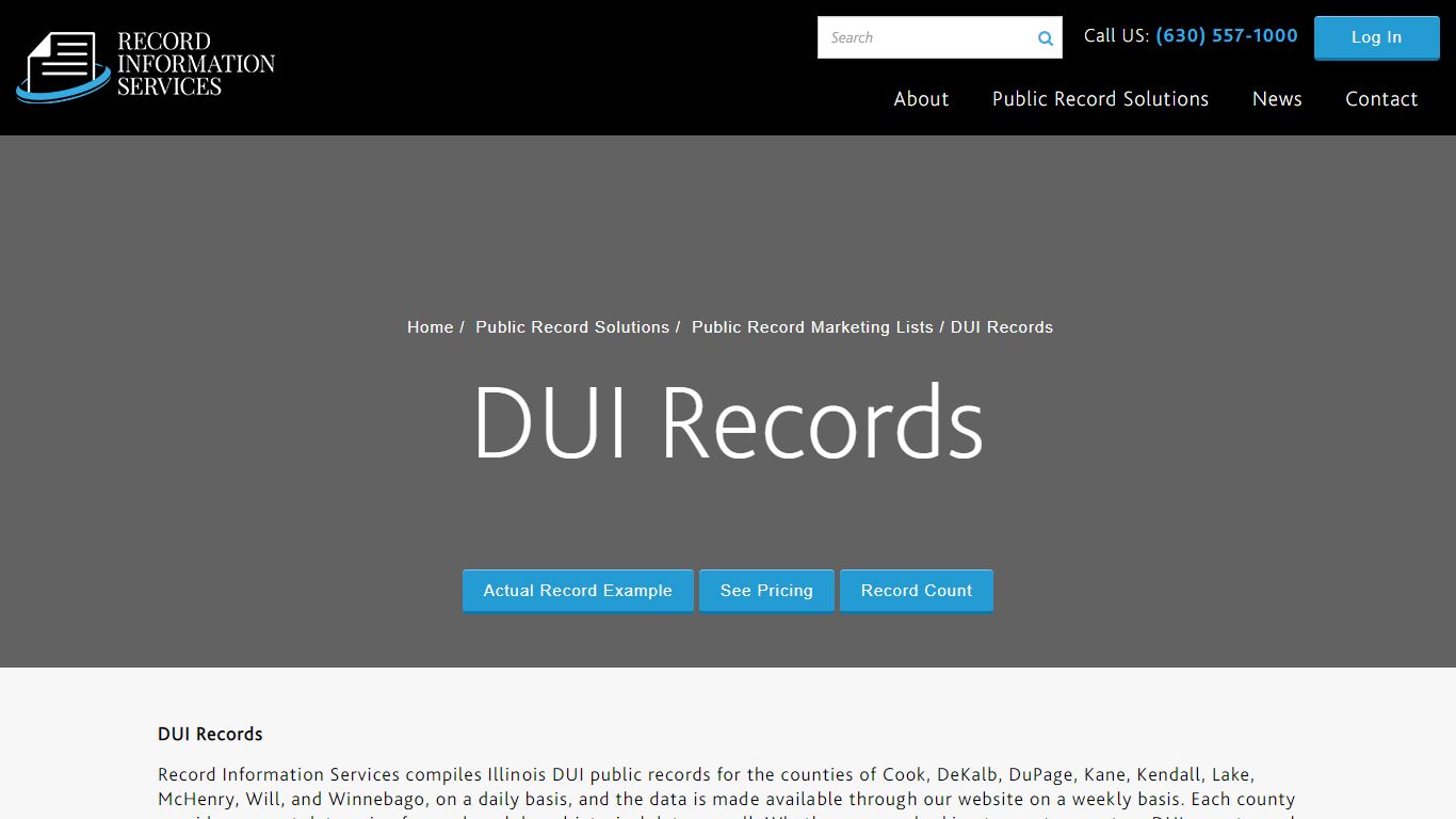 Record Information Services – Illinois DUI